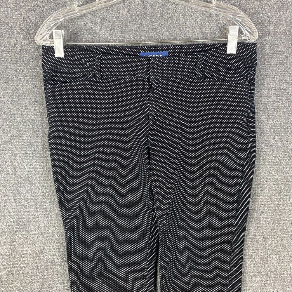 Old Navy Pants Women's Size 10 Regular Pixie Mid Rise Stretch Polka Dots Cotton - Picture 2 of 9